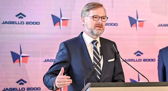 Projev předsedy vlády Petra Fialy na konferenci Naše bezpečnost není samozřejmost, 10. března 2022.