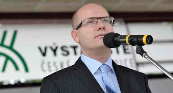 Premiér Bohuslav Sobotka se zúčastnil slavnostního zahájení Národních dožínek 2014 v Českých Budějovicích, 30. srpna 2014.