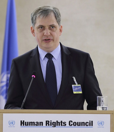 Ministr Jiří Dienstbier vystoupil v Ženevě v Radě OSN pro lidská práva, Foto: UN Geneva