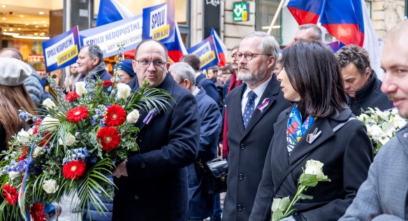 Premiér Petr Fiala se účastnil oslav 35. výročí od sametové revoluce, 17. listopadu 2024.