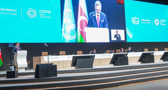 Prime Minister Petr Fiala outlined the Czech Republic's positions in his speech at the COP 29 climate conference in Baku, 13 november 2024.
