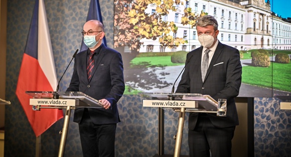 Tisková konference po jednání vlády, 9. listopadu 2020