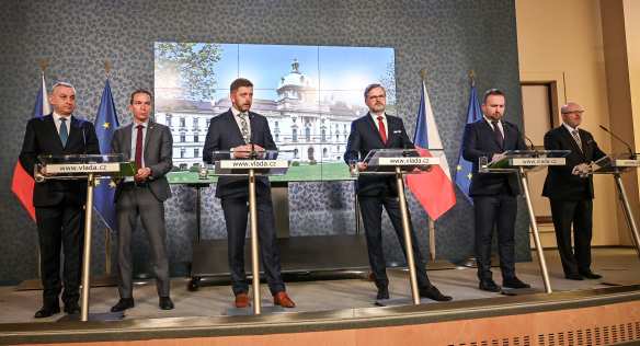 Tisková konference po jednání vlády, 27. dubna 2022.
