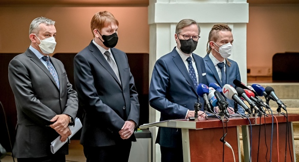 Tisková konference po jednání vlády, 2. února 2022.