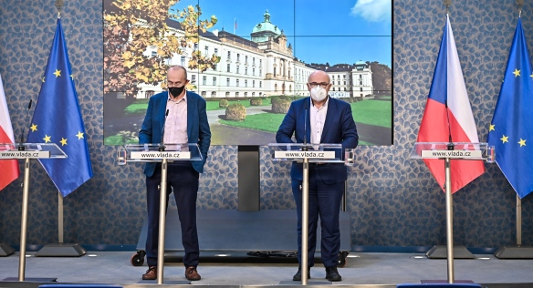 Tisková konference po jednání Rady pro výzkum, vývoj a inovace, 27. října 2021.