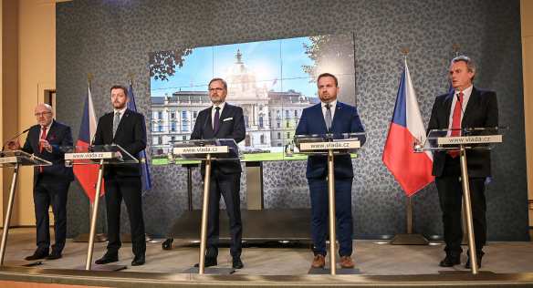 Tisková konference po jednání vlády, 21. prosince 2022.