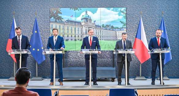 Tisková konference po jednání vlády, 17. srpna 2022.