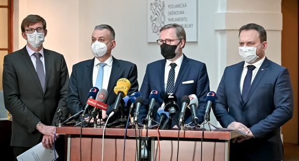 Tisková konference po jednání vlády, 16. února 2022.