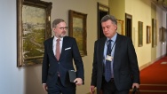 Premiér Petr Fiala a ministr spravedlnosti Pavel Blažek na tiskové konferenci po jednání vlády, 23. listopadu 2022.
