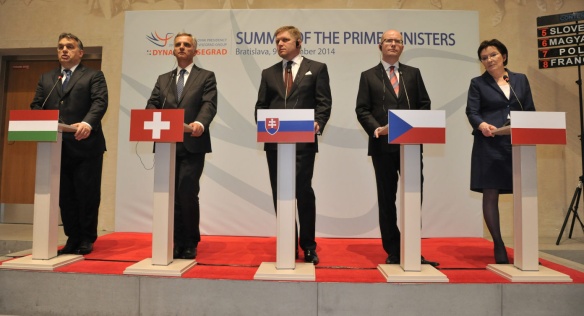 The Prime Ministers of the V4 group and the President of the Swiss Confederation met in Bratislave on Tuesday 9 December 2014.