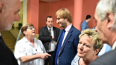 Ministr zdravotnictví Adam Vojtěch při návštěvě Nemocnice Vyškov.