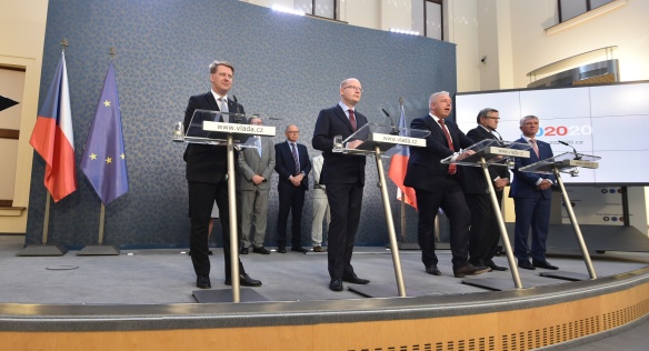 Tisková konference u příležitosti zahájení projektu Iniciativa 202020 s cílem rozvoje e-Governmentu, 15. září 2016.