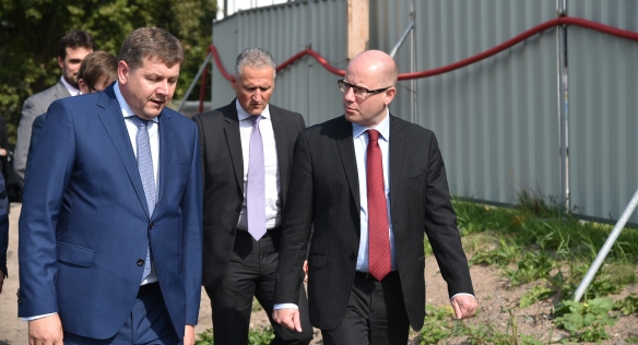 Předseda vlády Bohuslav Sobotka navštívil Univerzitu Hradec Králové, 24. září 2015.