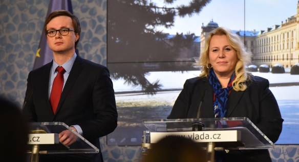 Tisková konference po jednání členů vlády k prioritám České republiky v Evropské unii, 14. února 2018.