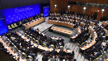 Prime Minister Bohuslav Sobotka attended a summit dedicated to the fight against the Islamic State, 29 September 2015. 
