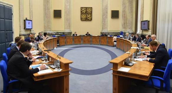 Před jednáním vlády, 21. února 2018.