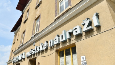 Vlakové nádraží v Jihlavě.
