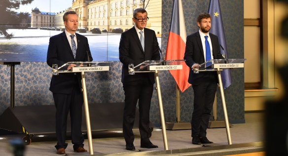 Tisková konference po jednání vlády, 17. ledna 2018.