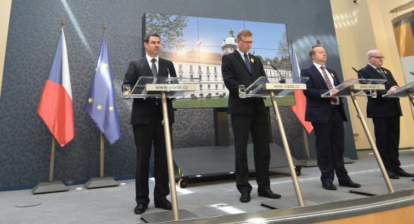 Tisková konference po jednání vlády, 10. května 2017.