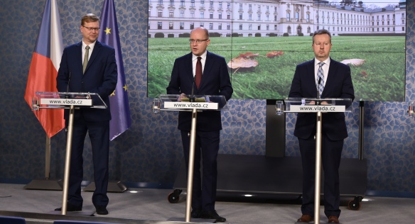 Tisková konference po jednání vlády, 29. listopadu 2017.