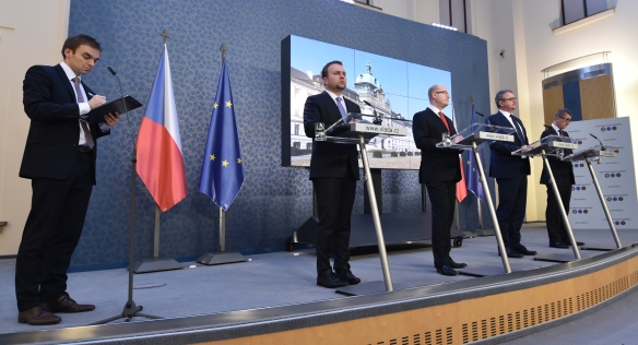 Tisková konference po jednání vlády, 13. ledna 2016.