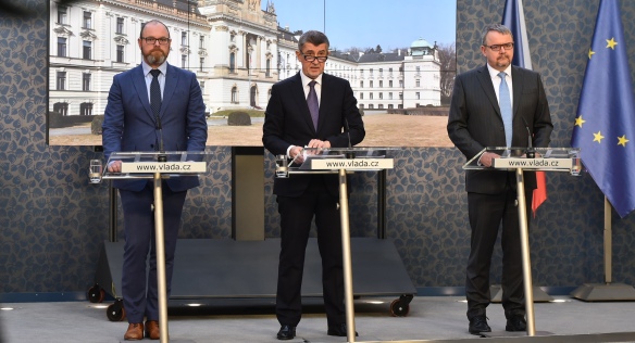 Tisková konference po jednání vlády, 27. března 2018.