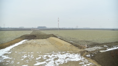 Místo výstavby D49.