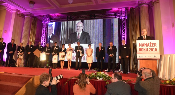 Předseda vlády Bohuslav Sobotka se ve čtvrtek 21. dubna 2016 zúčastnil vyhlášení výsledků soutěže Manažer roku 2015.