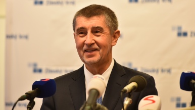 Předseda vlády Andrej Babiš na tiskové konferenci po jednání ve Zlínském kraji.