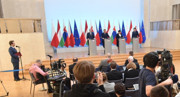 Press conference of Visegrad group Prime Ministers, 28th March 2017.