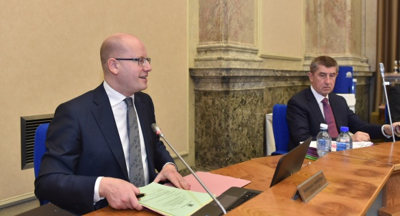 Před jednáním vlády, 20. února 2017.