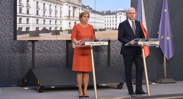 Tisková konference po jednání vlády s Asociací krajů ČR, 20. února 2017.