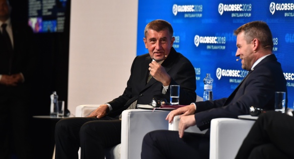 Prime Minister Andrej Babiš took part in the GLOBSEC security conference in Bratislava, 18 May 2018. 