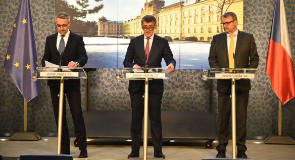 Tisková konference po jednání vlády, 7. února 2018.