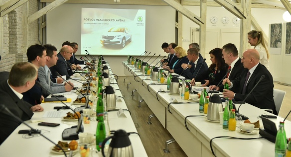 Předseda vlády Andrej Babiš navštívil Mladou Boleslav a jednal o dalším rozvoji regionu, 10. dubna 2018.