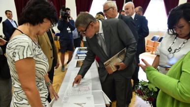 Předseda vlády Andrej Babiš při návštěvě Konzervatoře Brno.