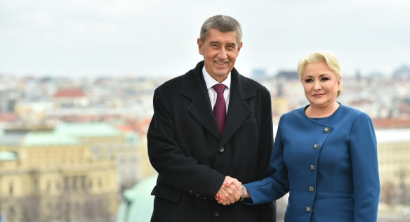 Premiér Babiš jednal s rumunskou předsedkyní vlády Dancilaovou o ekonomické spolupráci obou zemí, 15. března 2019.