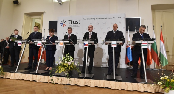 Visegrad Group summit attended by the Macedonian President and the Bulgarian Prime Minister held in Prague, 15 February 2016.
