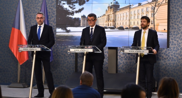 Tisková konference po jednání vlády, 22. prosince 2017.