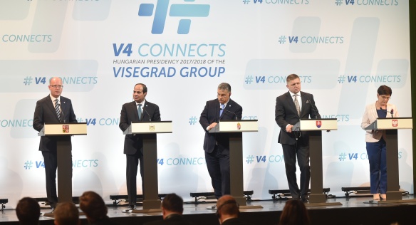 Joint press conference after the meeting of V4 Prime Ministers with President of the Arab Republic of Egypt, 4 July 2017.