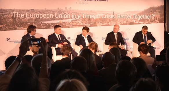 On Wednesday 8 June 2016 the Prime Ministers of the V4 group of countries appeared at the final discussions of the three-day Prague European Summit.