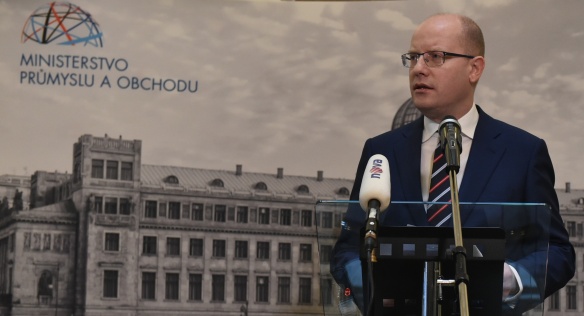 Tisková konference po jednání předsedy vlády Bohuslava Sobotky s vedením Ministerstva průmyslu a obchodu ČR, 1. března 2017.