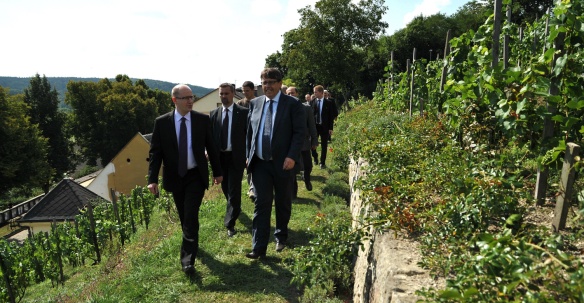 Premiér Sobotka na pracovní cestě po Královéhradecku ve čtvrtek 7. srpna 2014.