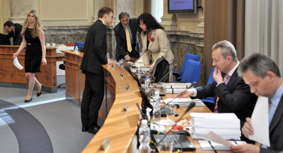 Před jednáním vlády 2. července 2014. 