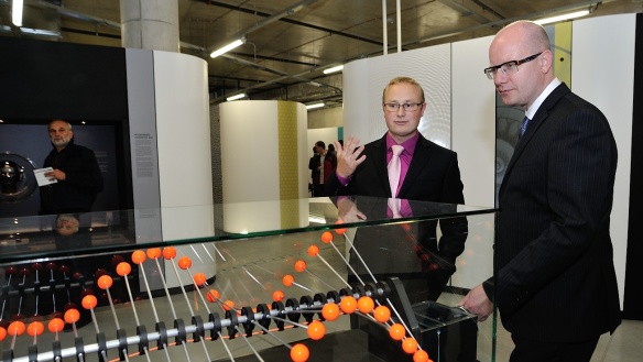 Premiér Sobotka se zúčastnil otevření Světa techniky v Ostravě, 25. září 2014.