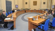 Před jednáním vlády, 30. července 2014.
