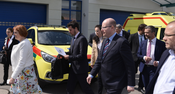 Předseda vlády Bohuslav Sobotka navštívil Kraj Vysočina, 16. května 2016.