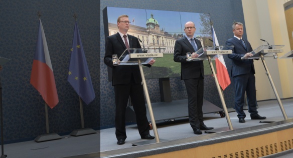 Tisková konference po jednání vlády 24. června 2015.
