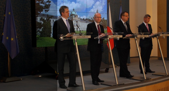 Tisková konference po jednání vlády, 21. května 2014.