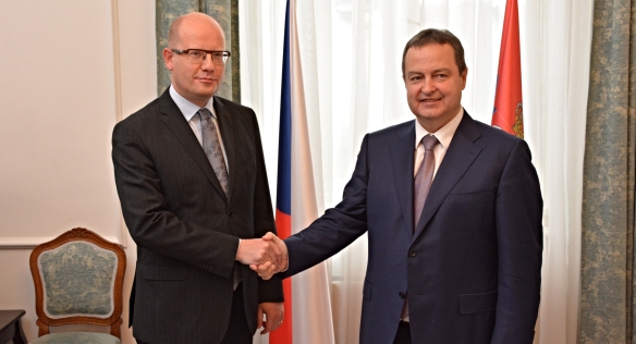 Předseda vlády Bohuslav Sobotka přijal v úterý 15. září 2015 místopředsedu vlády a ministra zahraničních věcí Srbska Ivicu Dačiće. 